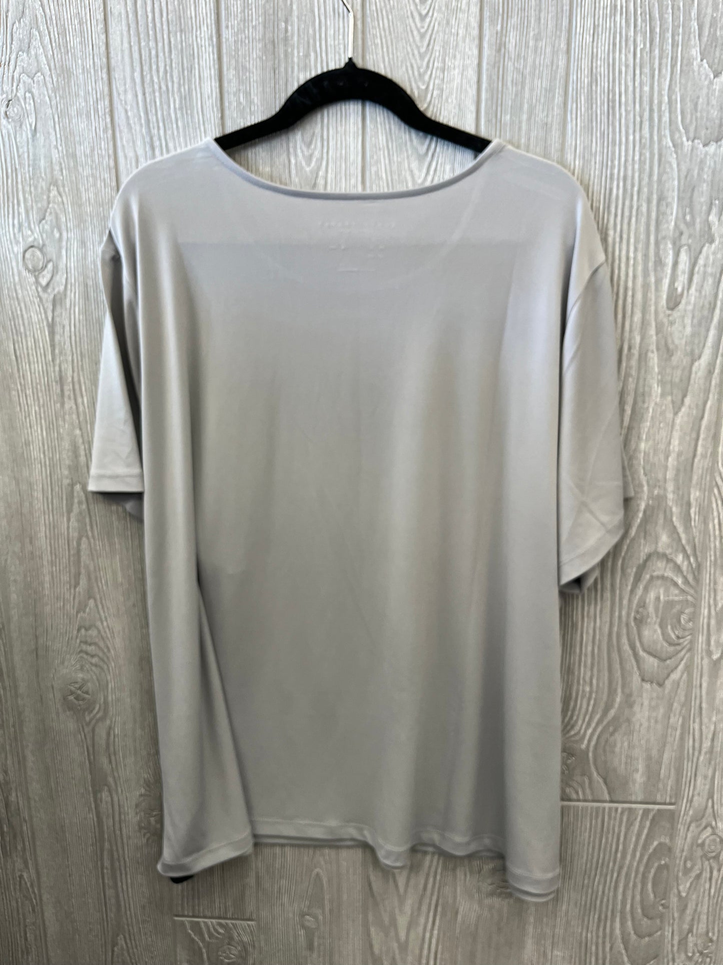 Top Short Sleeve By Susan Graver In Grey, Size: 3x