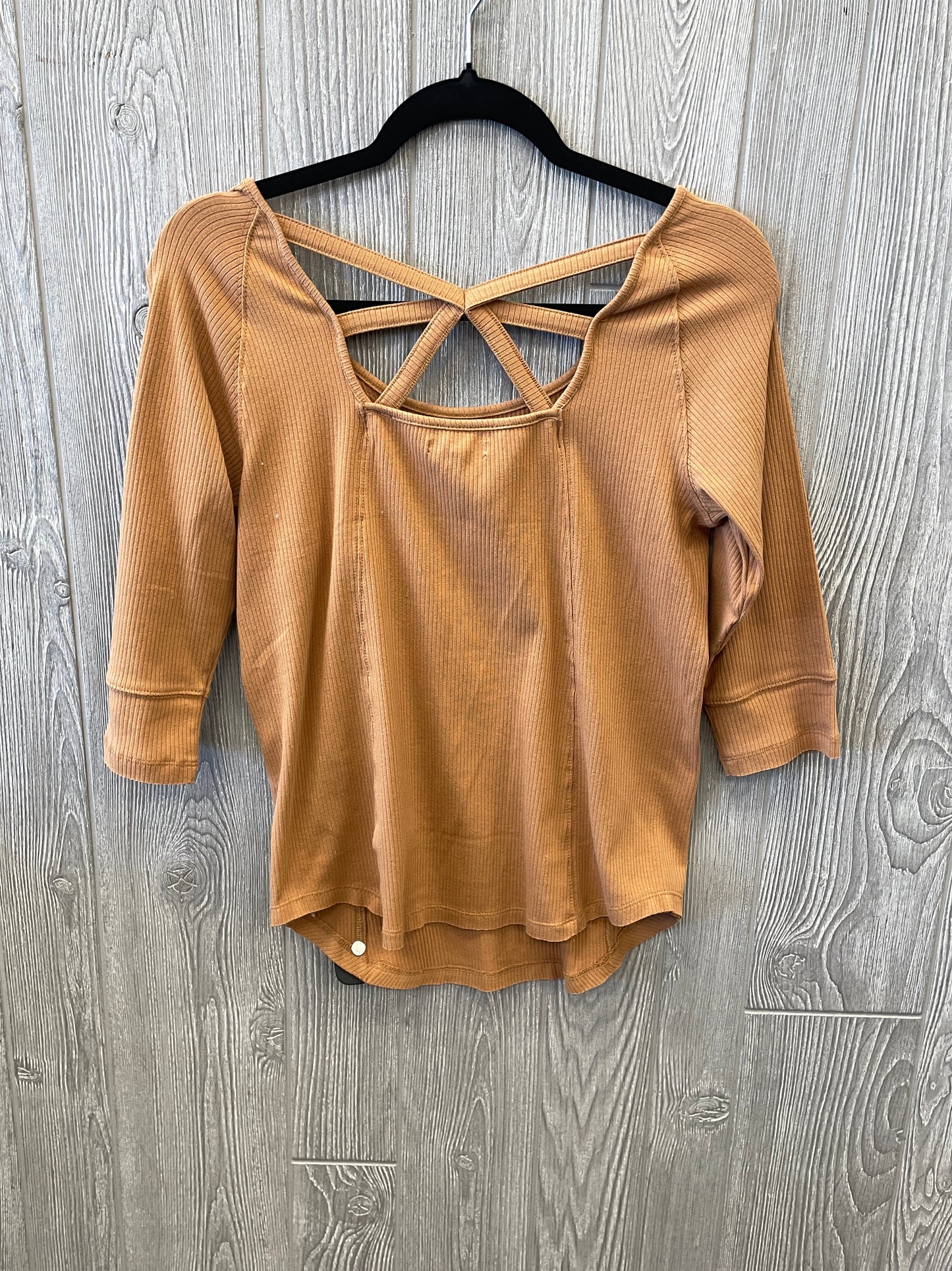 Top 3/4 Sleeve By Maurices In Brown, Size: L