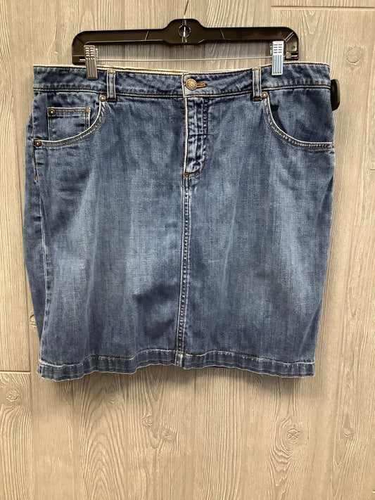 Skirt Mini & Short By Izod In Blue Denim, Size: 14