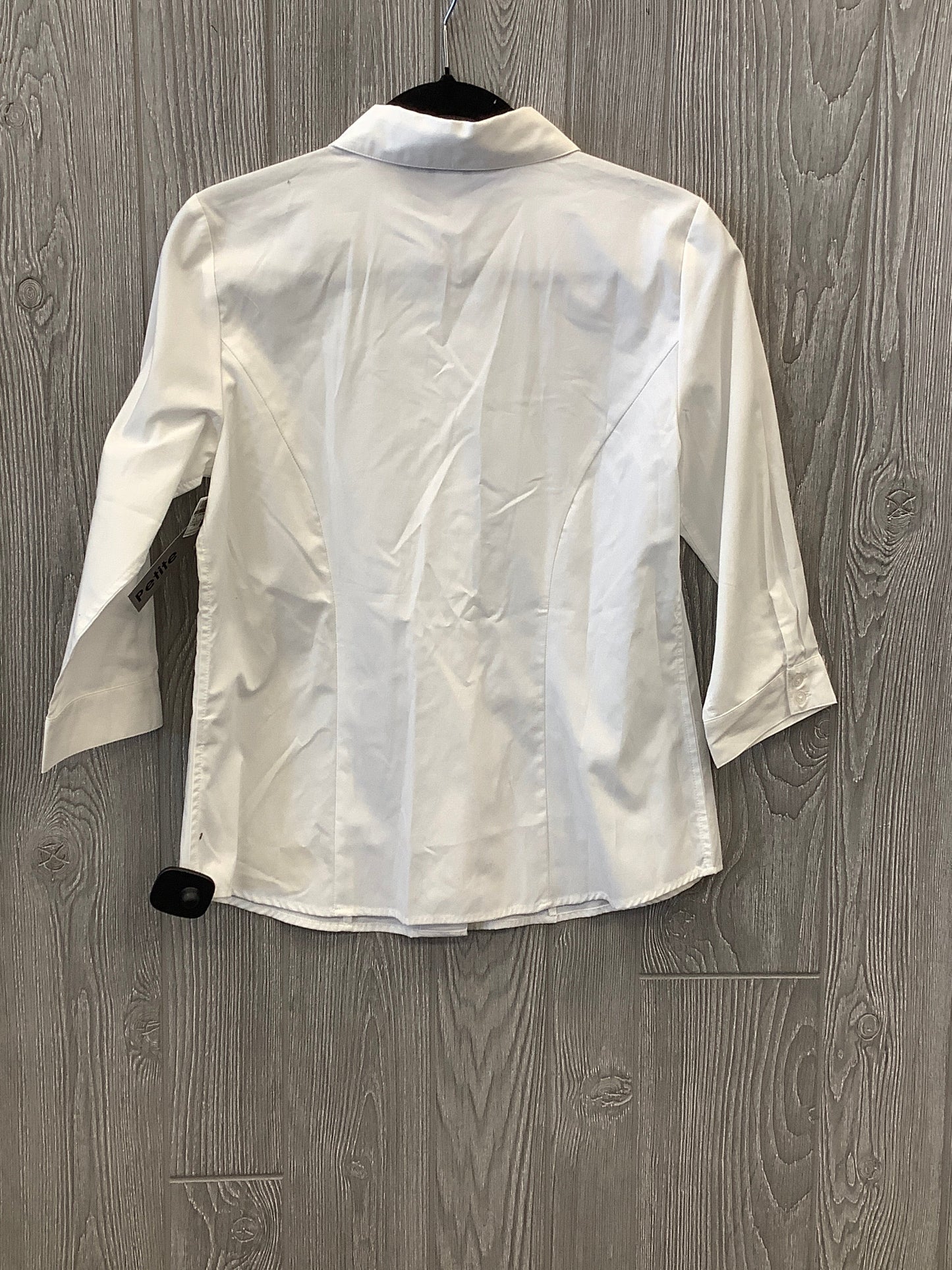 Top 3/4 Sleeve By Christopher And Banks In White, Size: Petite   S