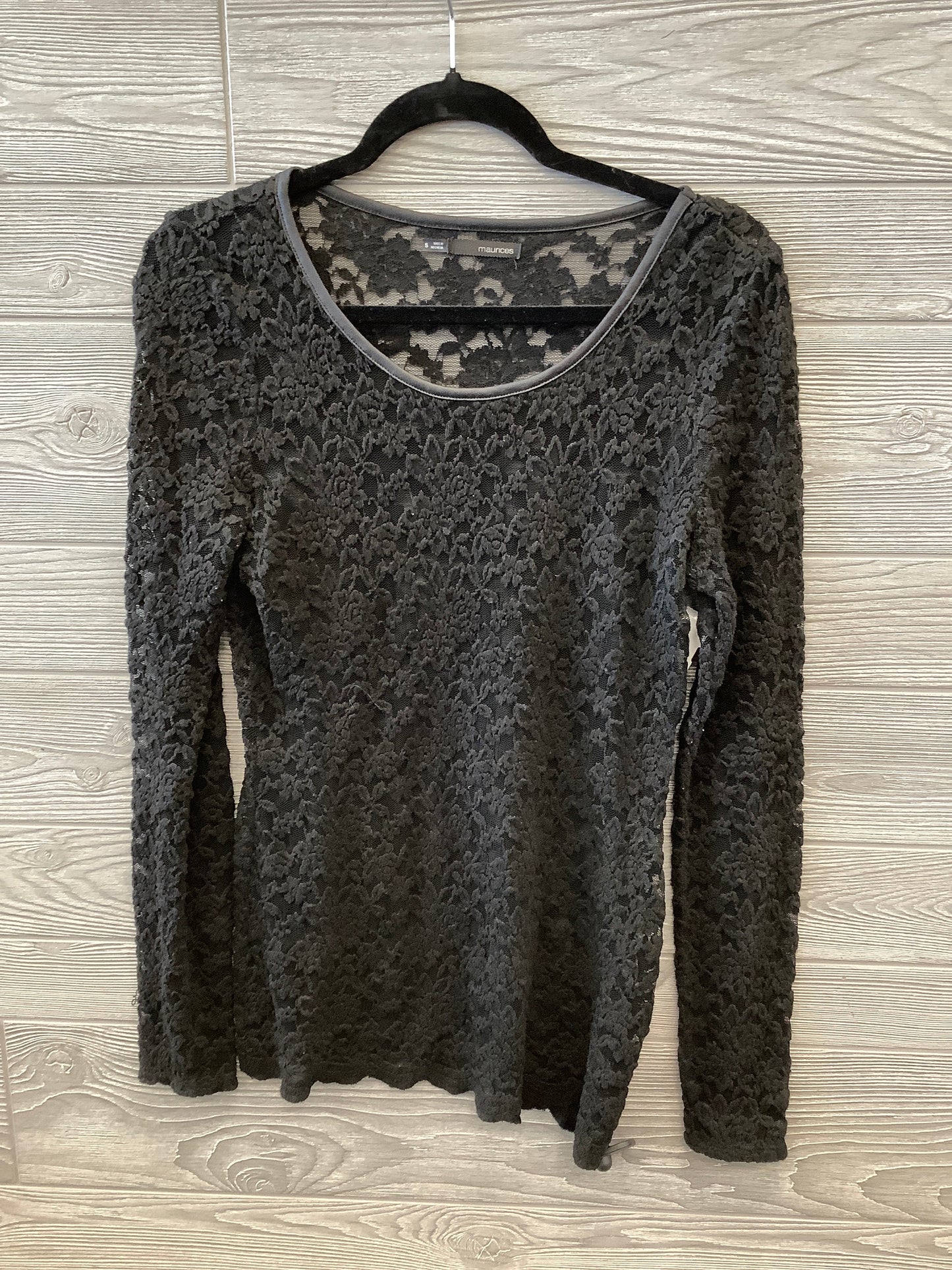 Top Long Sleeve By Maurices In Black, Size: S