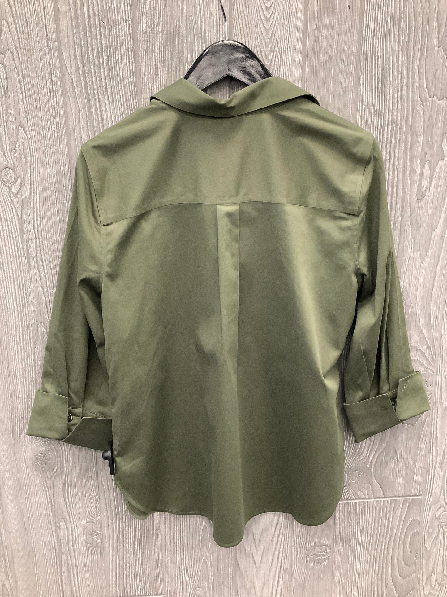 Blouse 3/4 Sleeve By Chicos In Green, Size: M