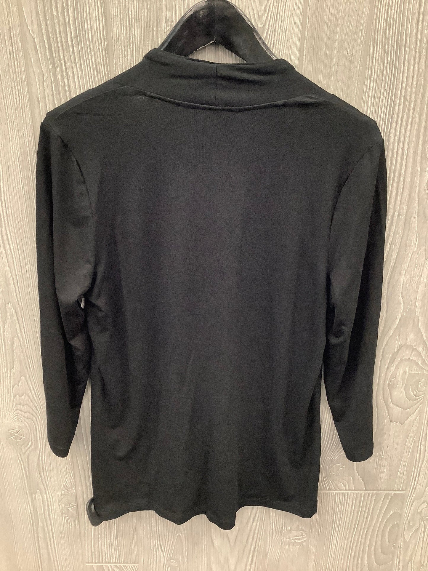 Top 3/4 Sleeve By Chicos In Black, Size: M