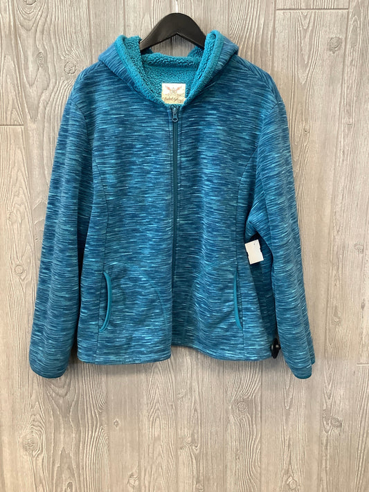 Jacket Fleece By Faded Glory In Blue, Size: 3x