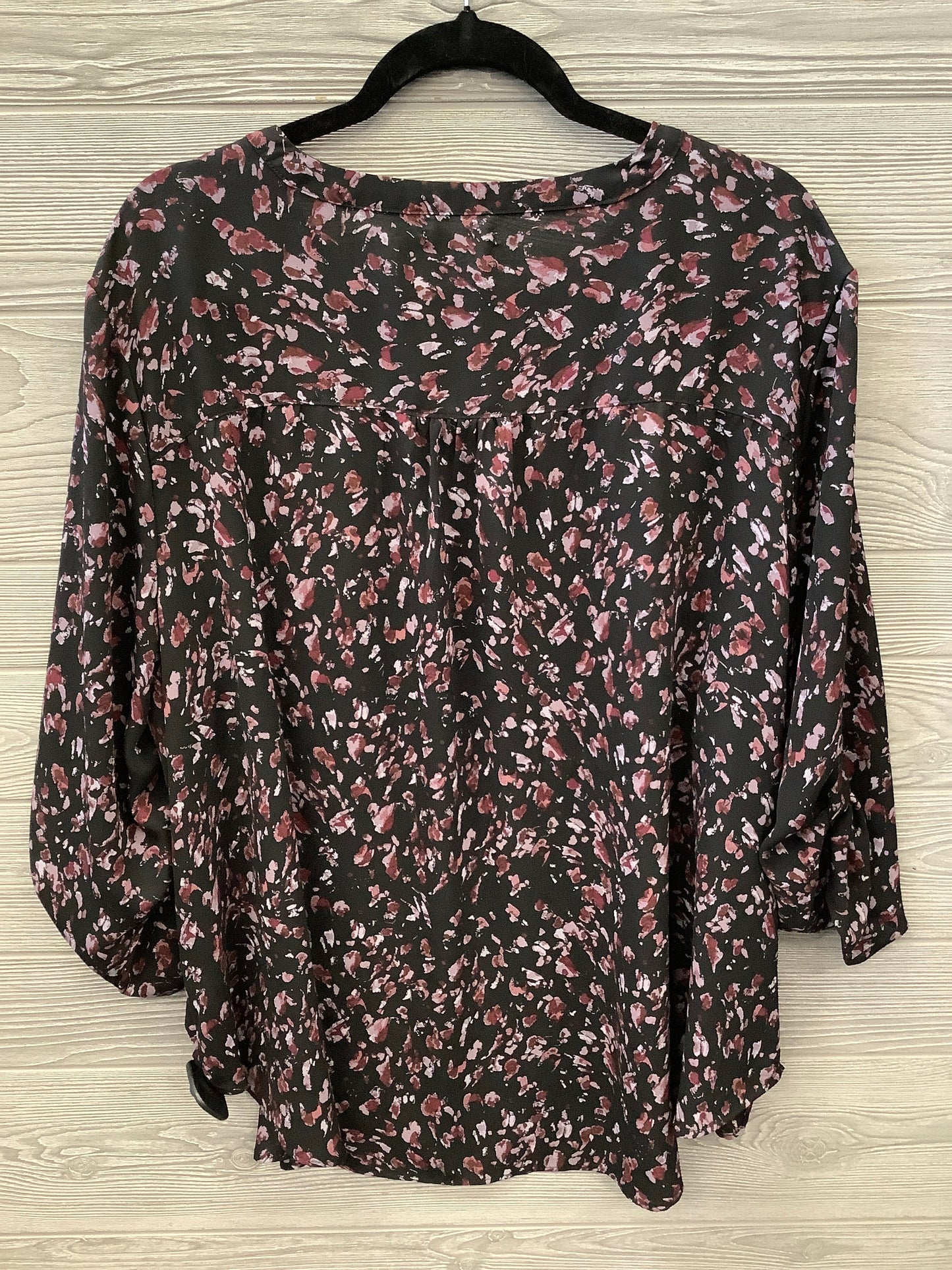 Blouse 3/4 Sleeve By Maurices In Black, Size: 3x