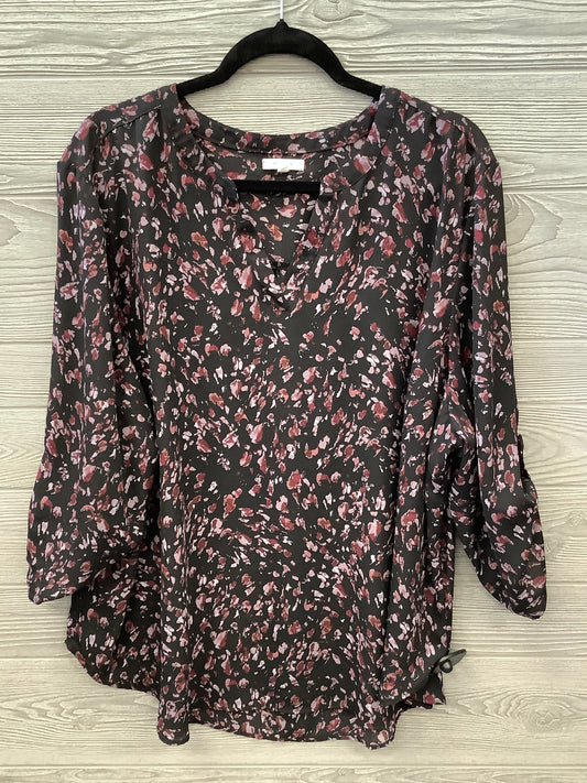 Blouse 3/4 Sleeve By Maurices In Black, Size: 3x