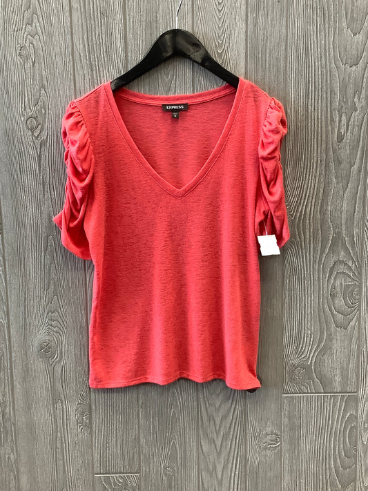 Top Short Sleeve By Express In Orange, Size: M