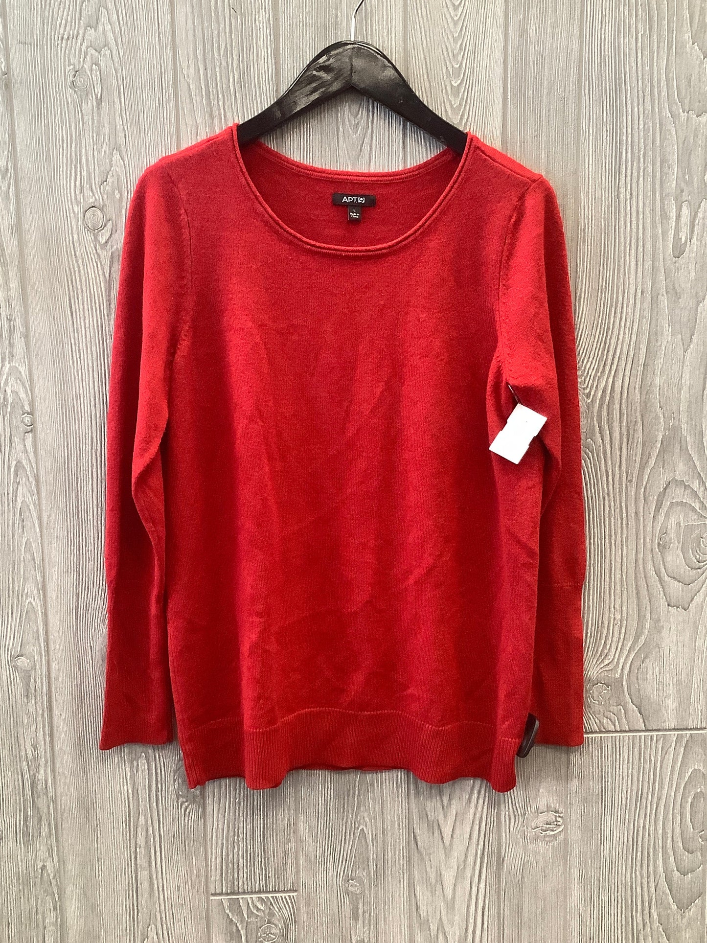 Sweater By Apt 9 In Red, Size: L