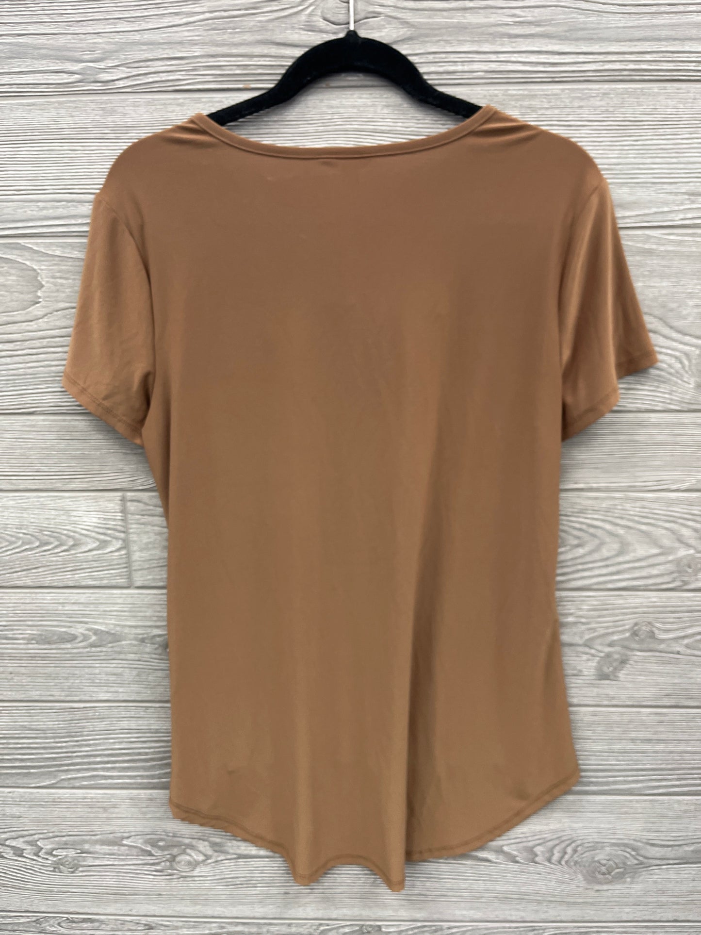 Top Short Sleeve By Cato In Brown, Size: M