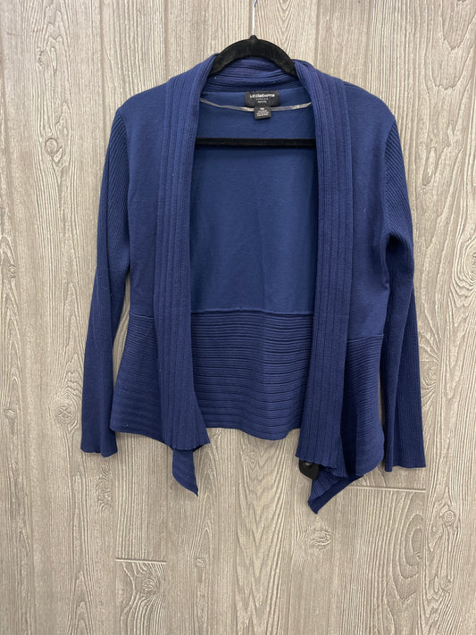 Cardigan By Liz Claiborne In Navy, Size: Mp