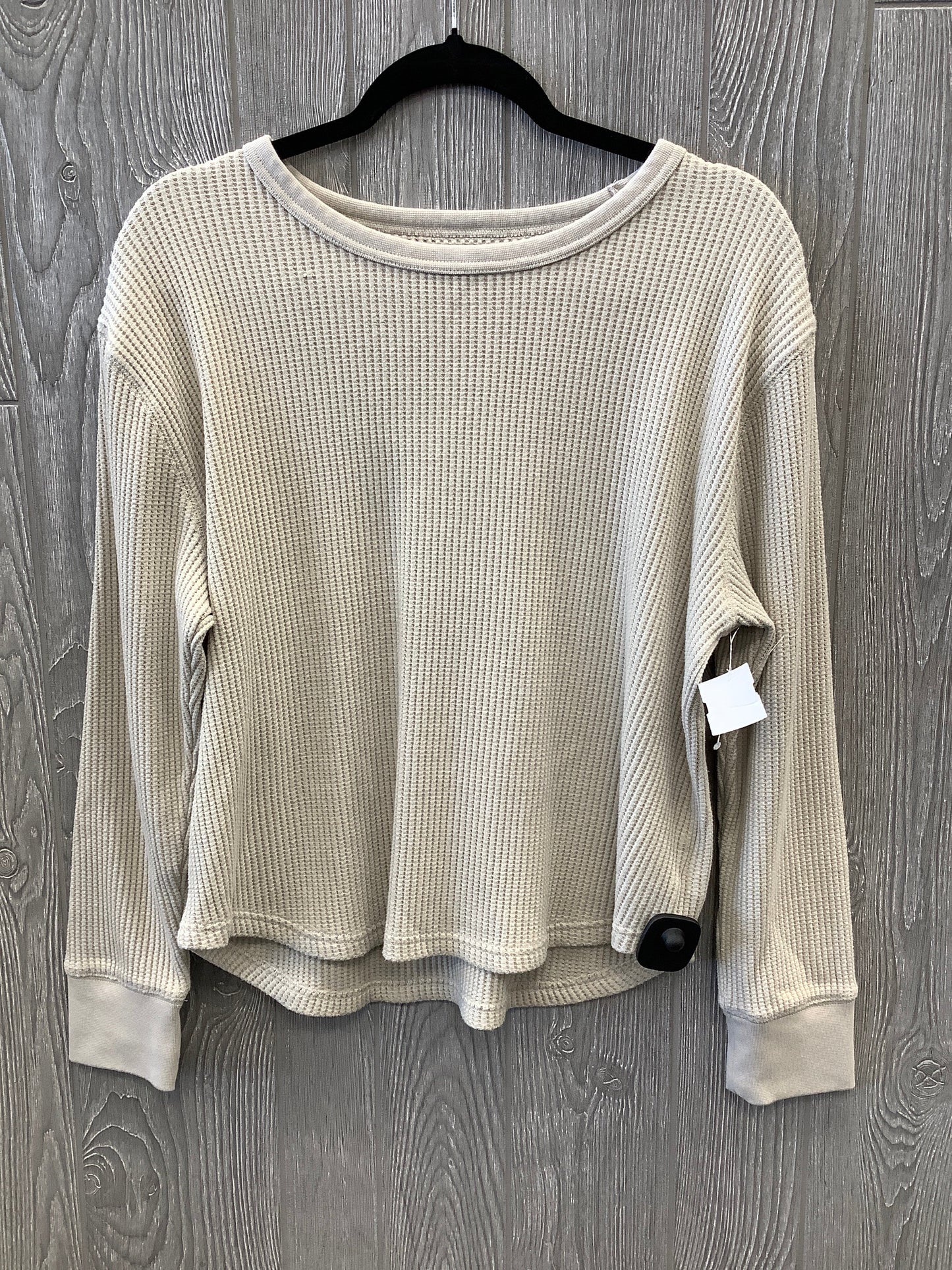 Top Long Sleeve By Gap In Beige, Size: M