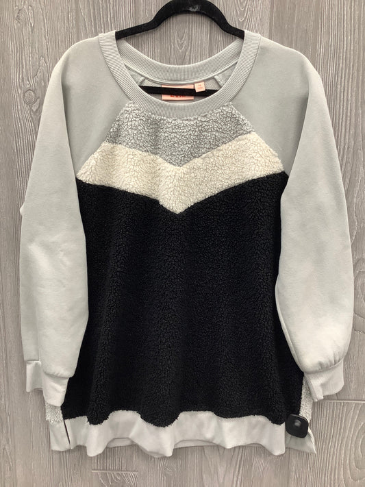 Sweatshirt Crewneck By Evri In Grey, Size: 1x