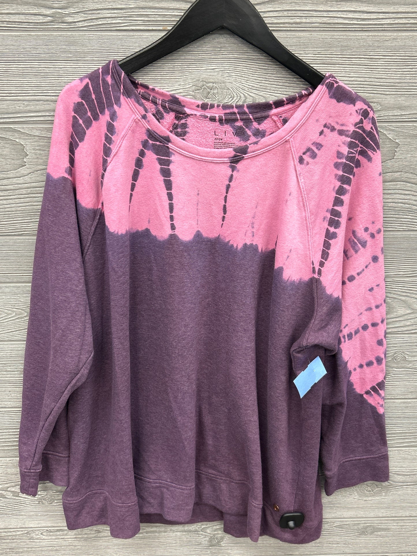 Sweatshirt Crewneck By Livi Active In Purple, Size: 3x