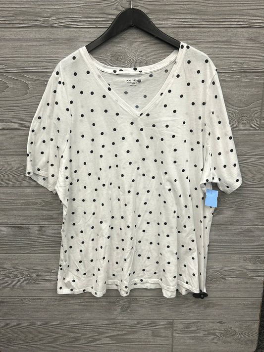 Top Short Sleeve By Lane Bryant In White, Size: 3x