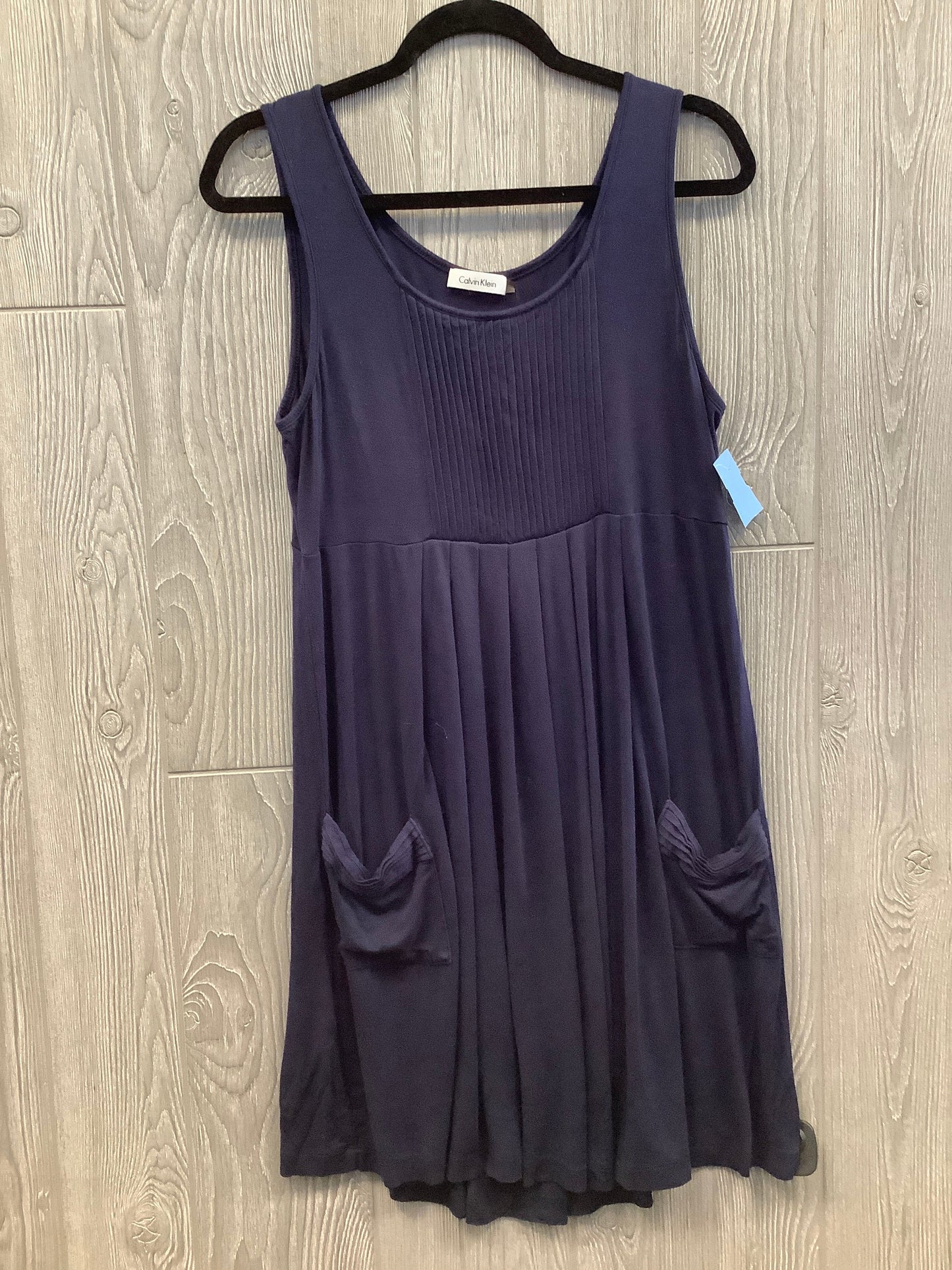 Dress Casual Short By Calvin Klein In Navy, Size: L