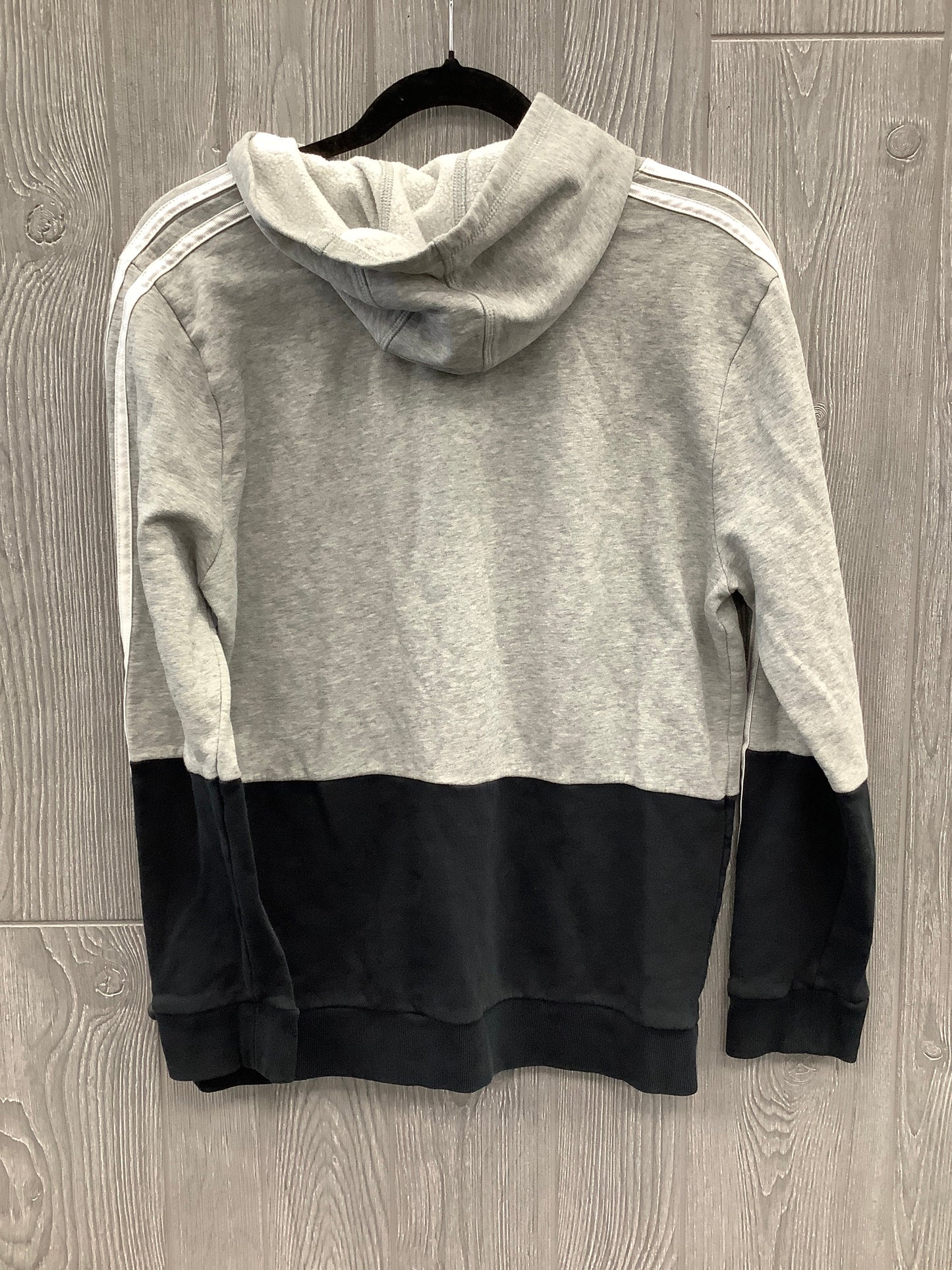 Athletic Sweatshirt Hoodie By Adidas In Grey, Size: S