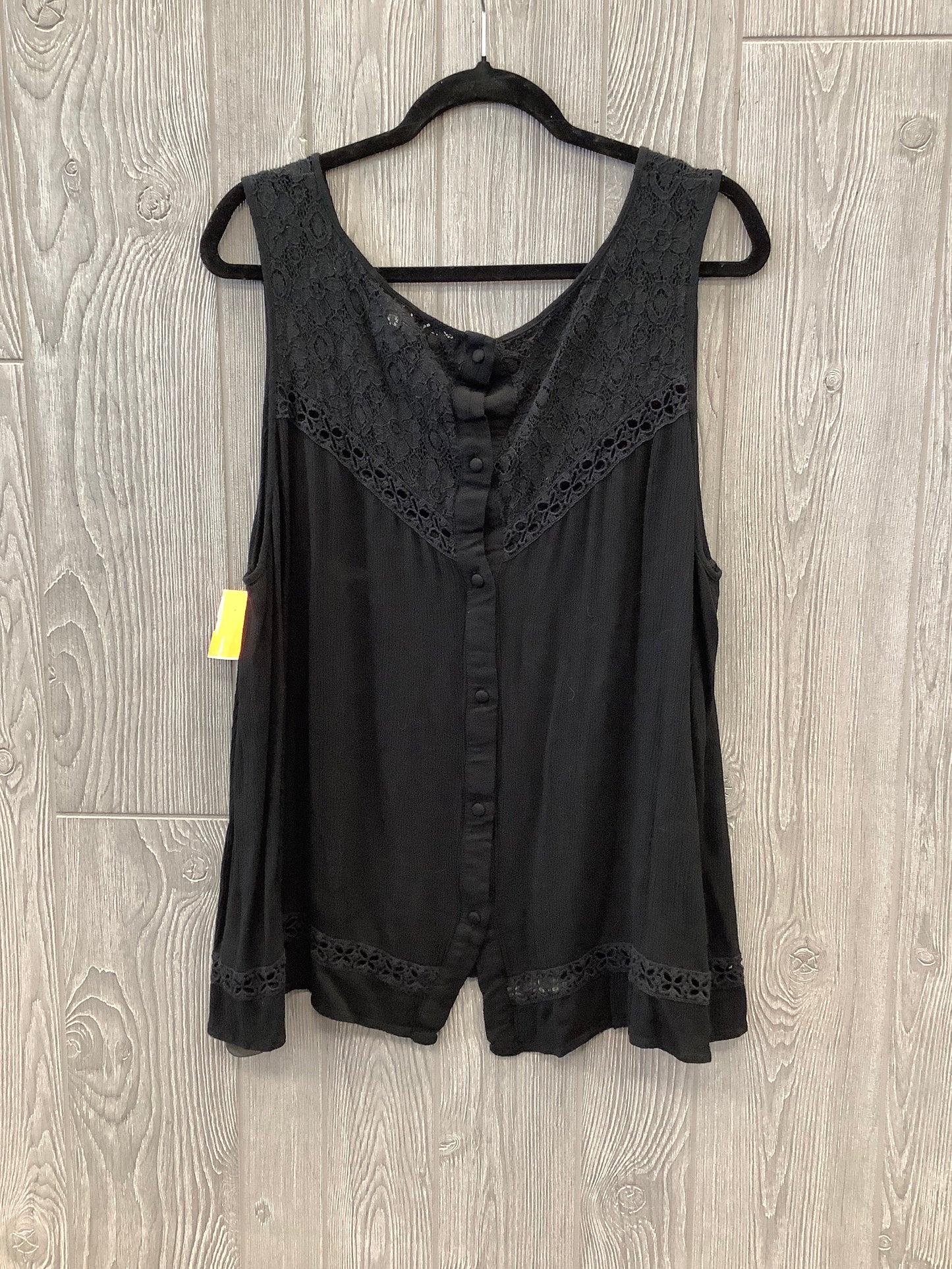 Top Sleeveless By Torrid In Black, Size: 3x