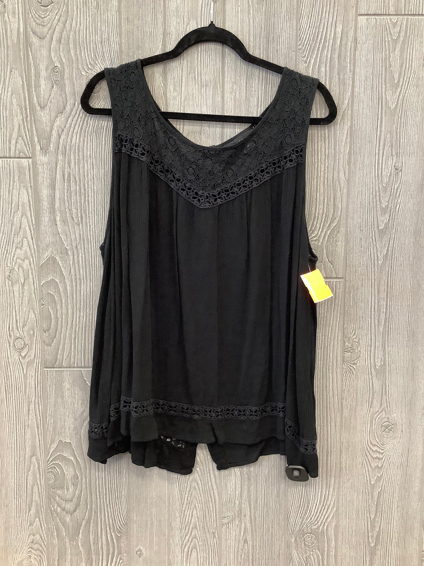 Top Sleeveless By Torrid In Black, Size: 3x