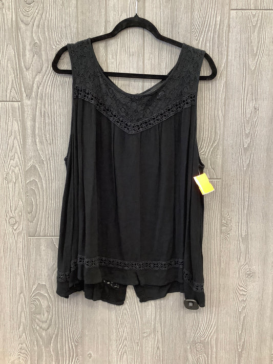 Top Sleeveless By Torrid In Black, Size: 3x