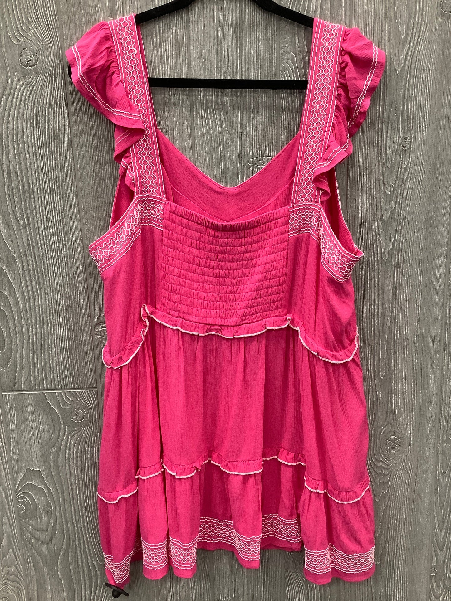 Top Sleeveless By Torrid In Pink, Size: 3x