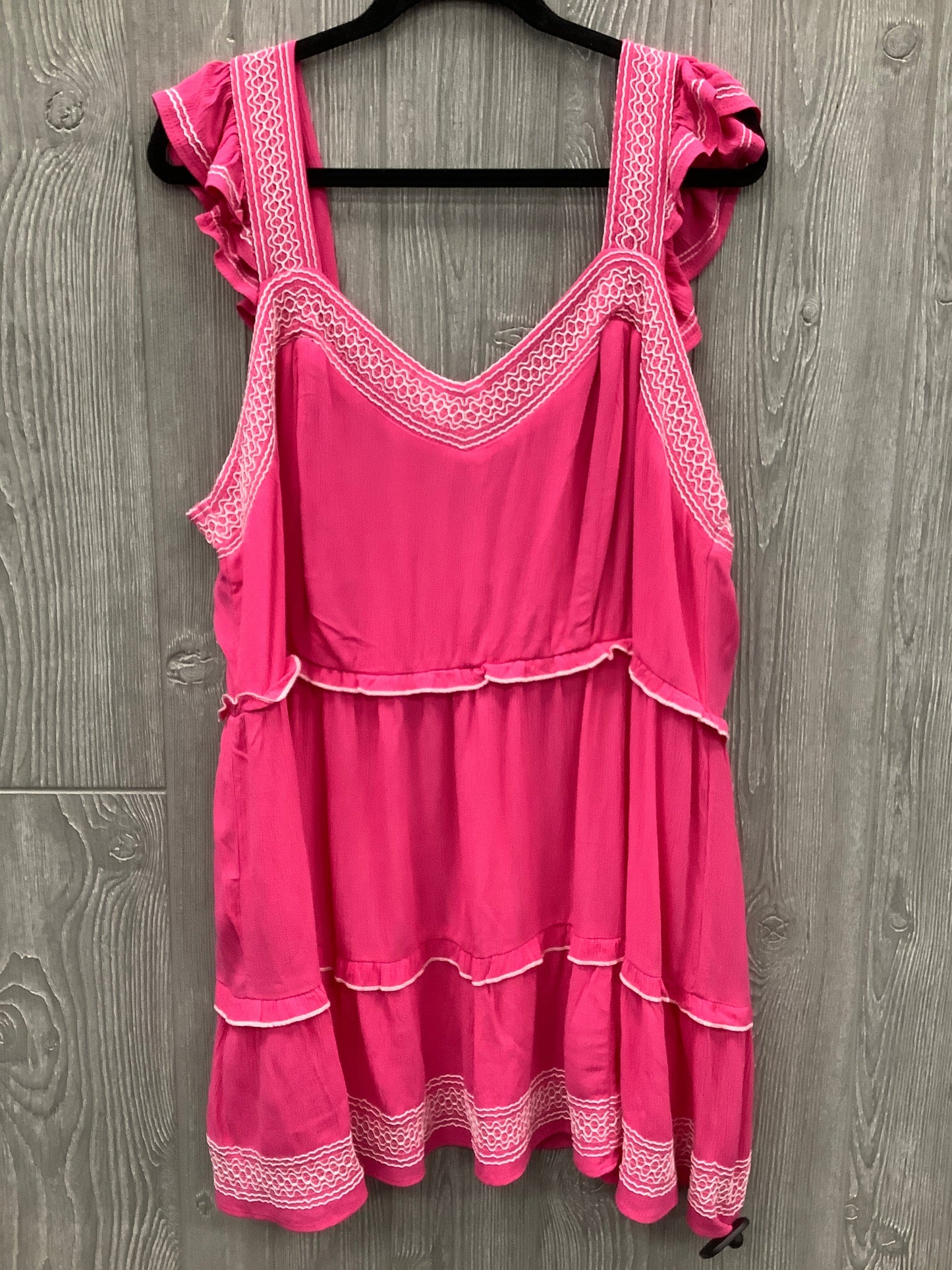 Top Sleeveless By Torrid In Pink, Size: 3x