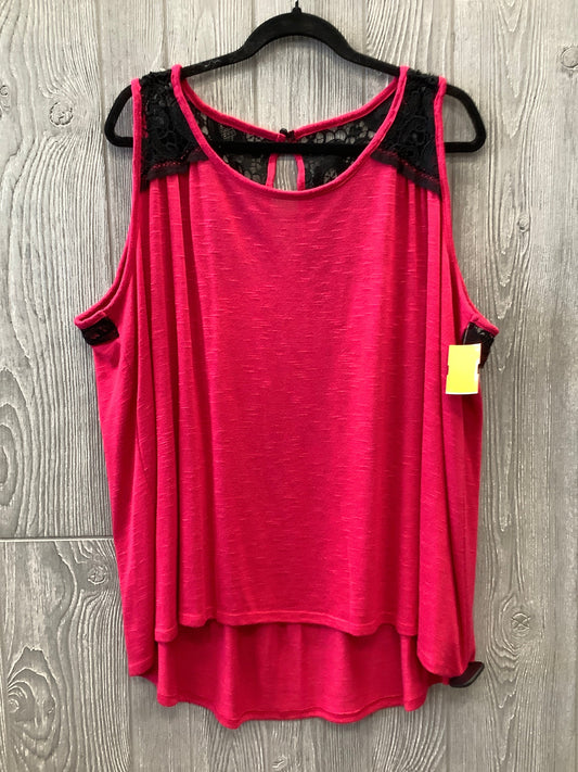 Top Sleeveless By Torrid In Pink, Size: 3x