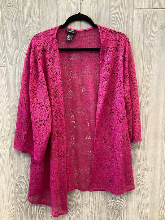 Cardigan By Catherines In Pink, Size: 1x