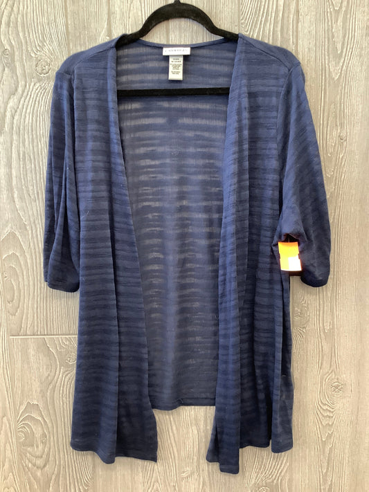 Cardigan By Catherines In Navy, Size: 1x