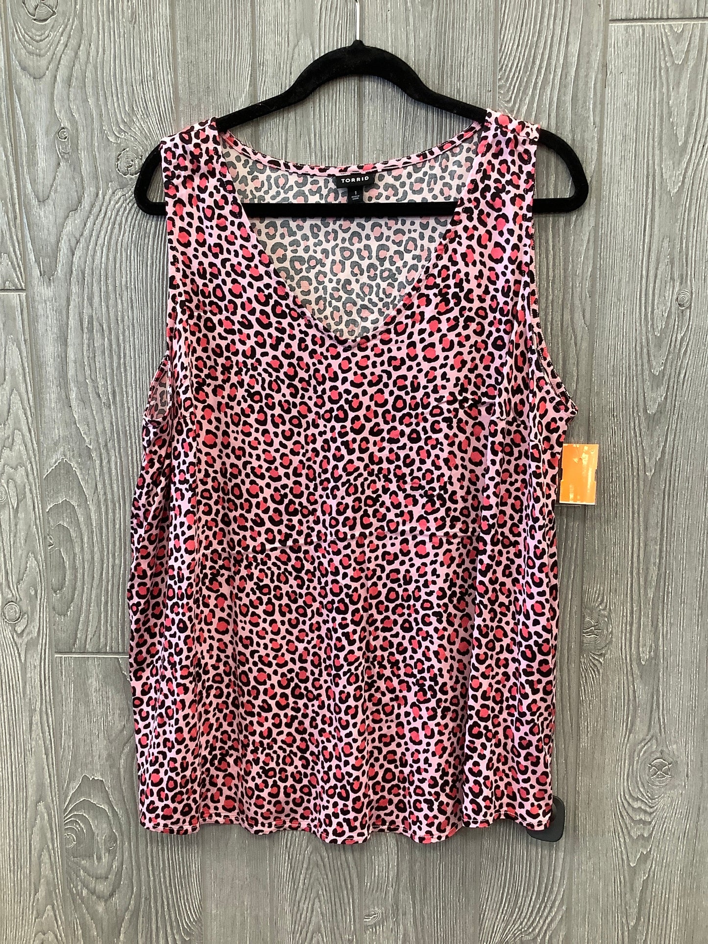 Top Sleeveless By Torrid In Pink, Size: 1x