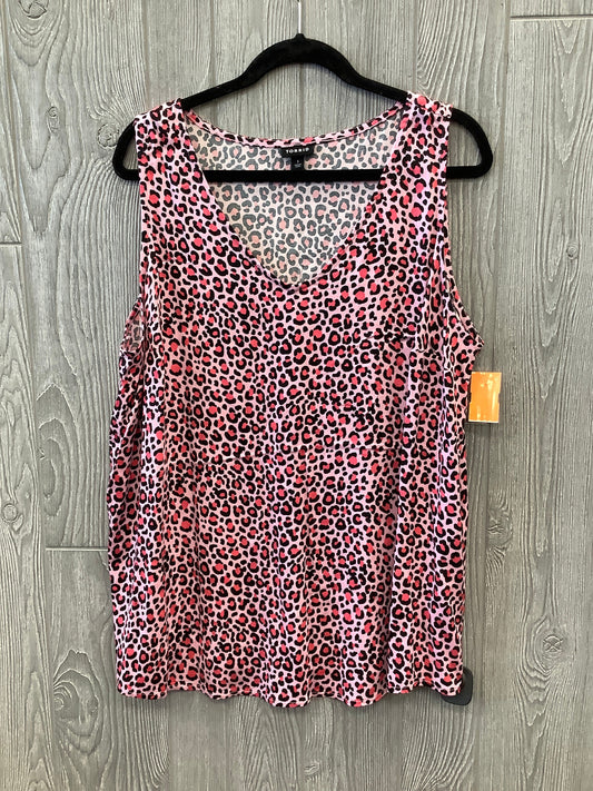 Top Sleeveless By Torrid In Pink, Size: 1x