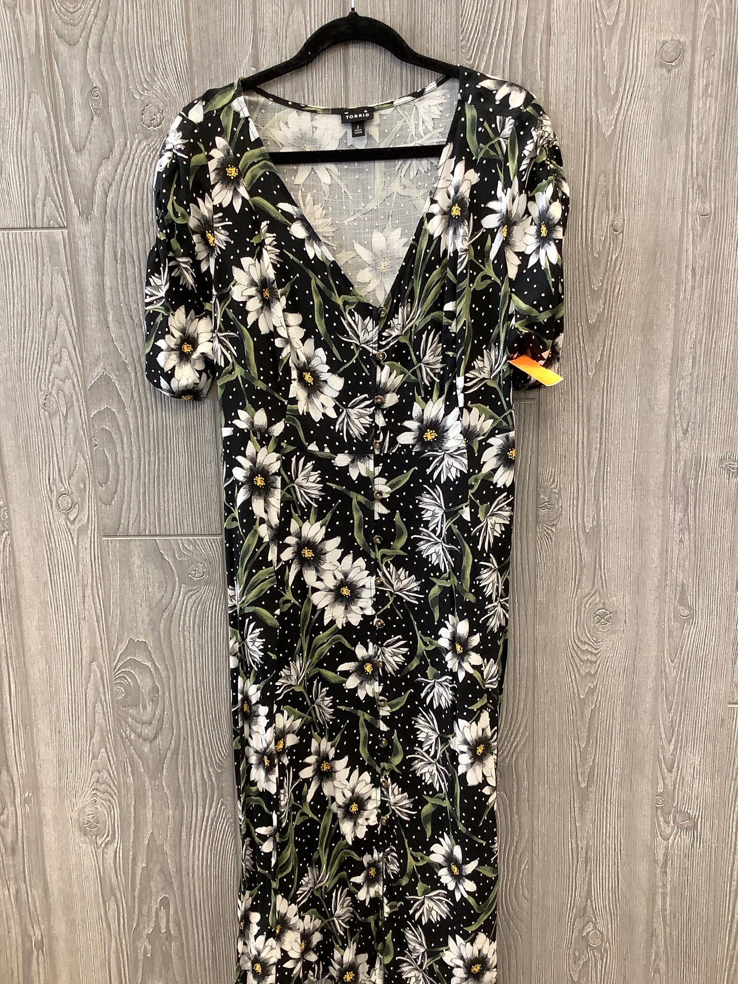 Dress Casual Midi By Torrid In Floral Print, Size: 2x