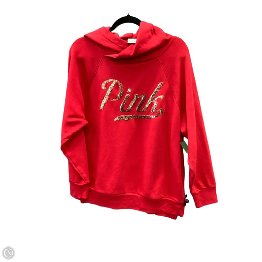 Sweatshirt Hoodie By Pink In Red, Size: S