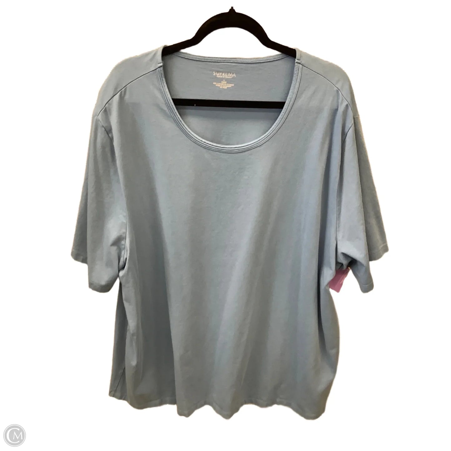 Top Short Sleeve Basic By Clothes Mentor In Blue, Size: 3x