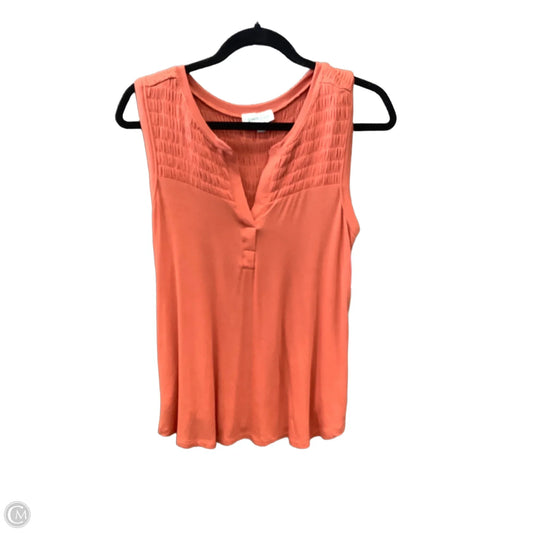 Top Sleeveless By Grace In Orange, Size: S