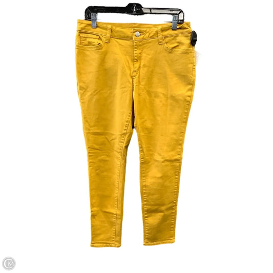 Jeans Skinny By Ana In Yellow Denim, Size: 10