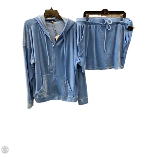 Lounge Set Shorts By Fashion Nova In Blue, Size: 2x