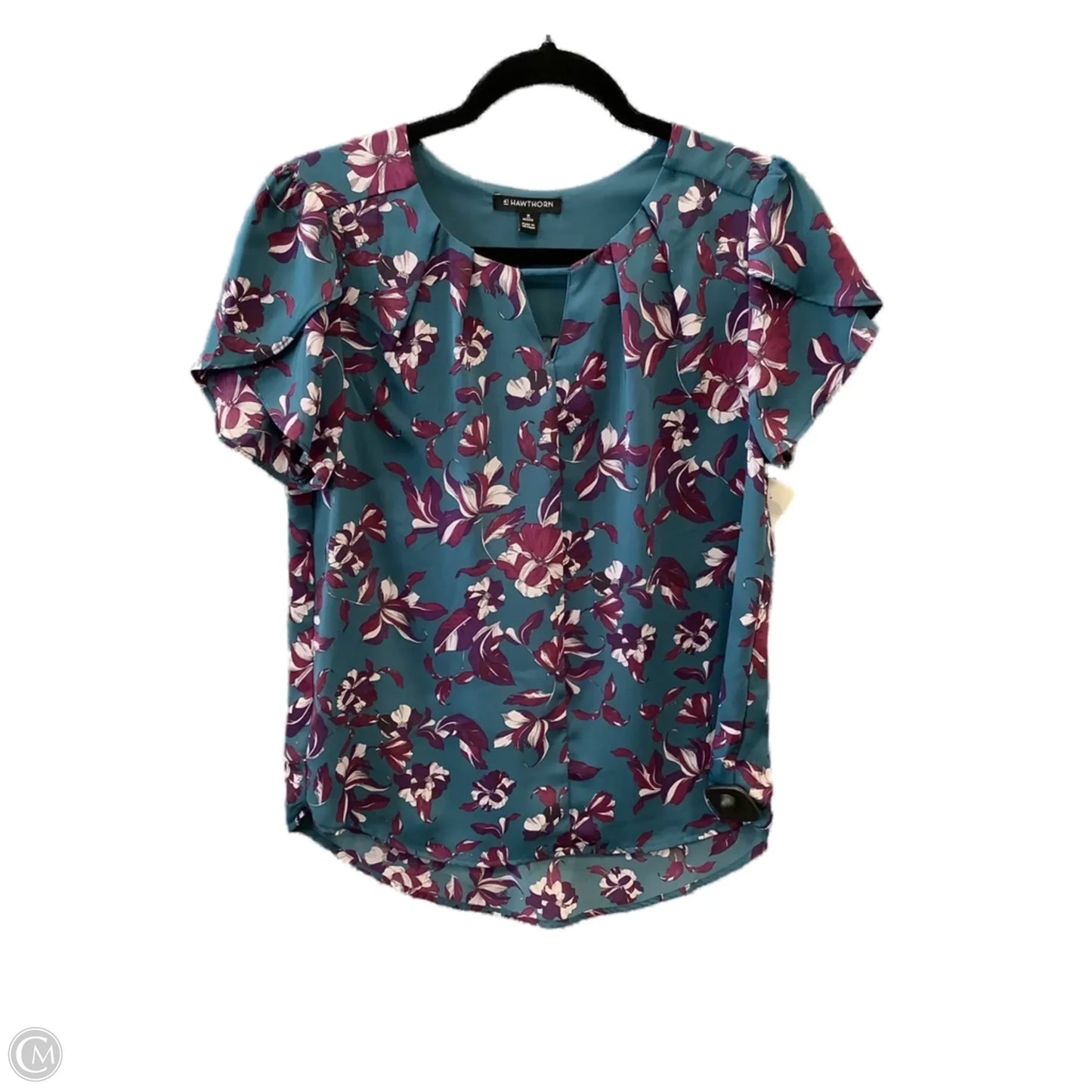 Top Short Sleeve By 41 Hawthorn In Teal, Size: Mp