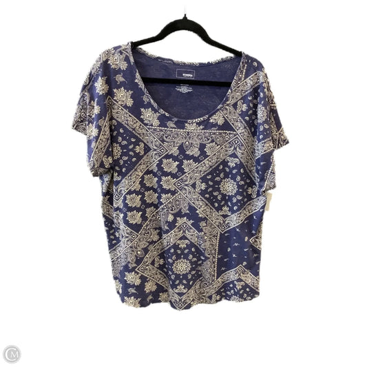 Top Short Sleeve By Sonoma In Blue, Size: Xxl