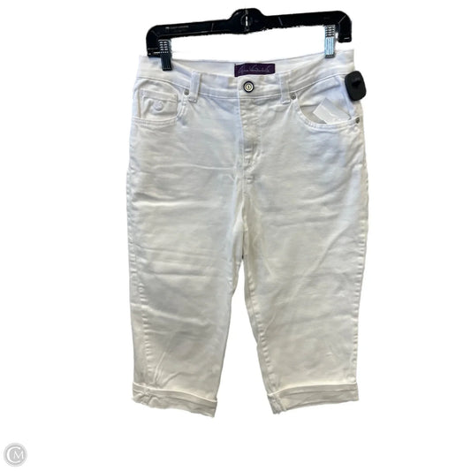 Capris By Gloria Vanderbilt In White Denim, Size: 8