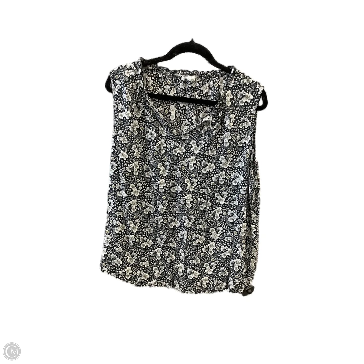 Top Sleeveless By Workshop In Blue, Size: 2x