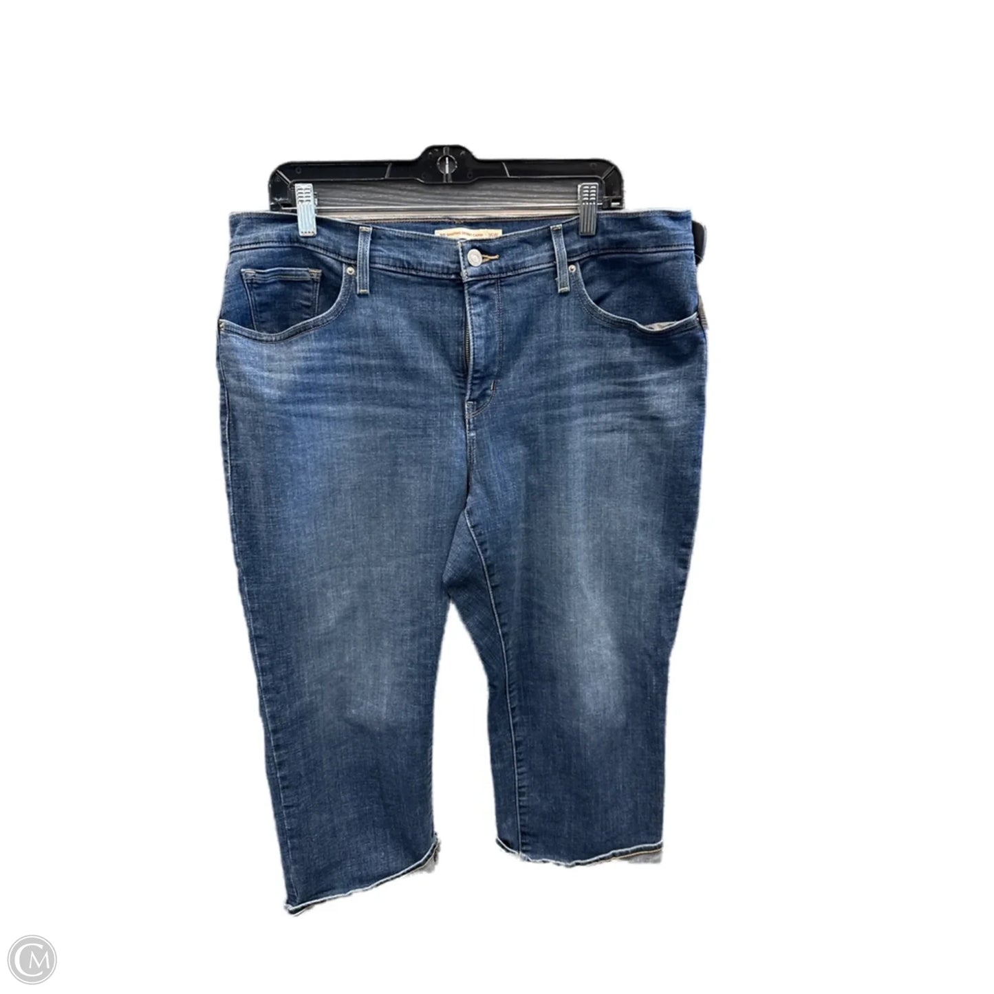 Capris By Levis In Blue Denim, Size: 16
