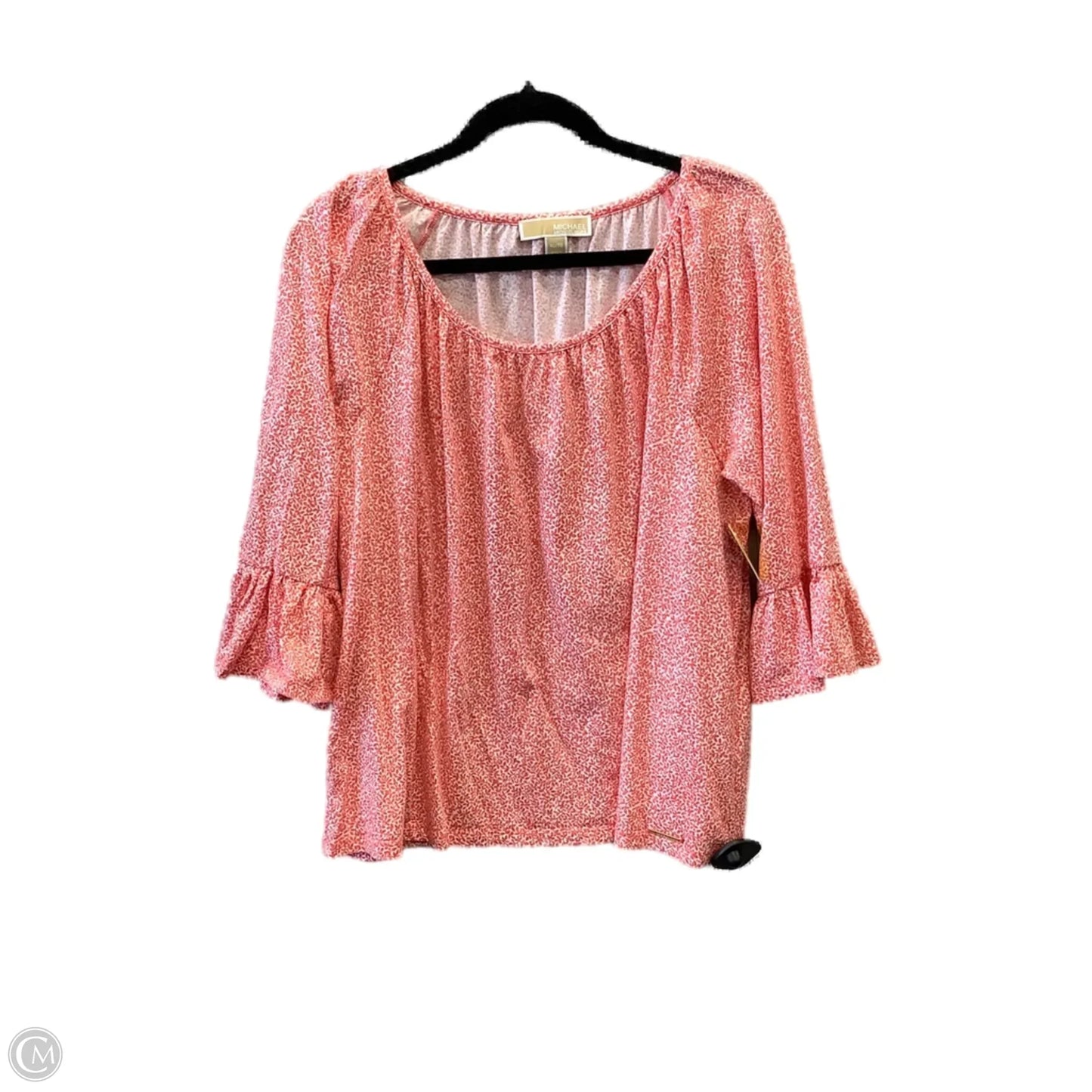 Top 3/4 Sleeve By Michael By Michael Kors In Orange, Size: Xl