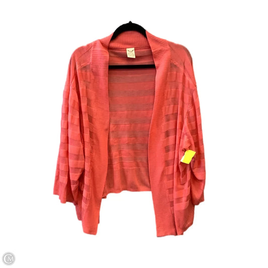 Cardigan By Faded Glory In Coral, Size: 3x