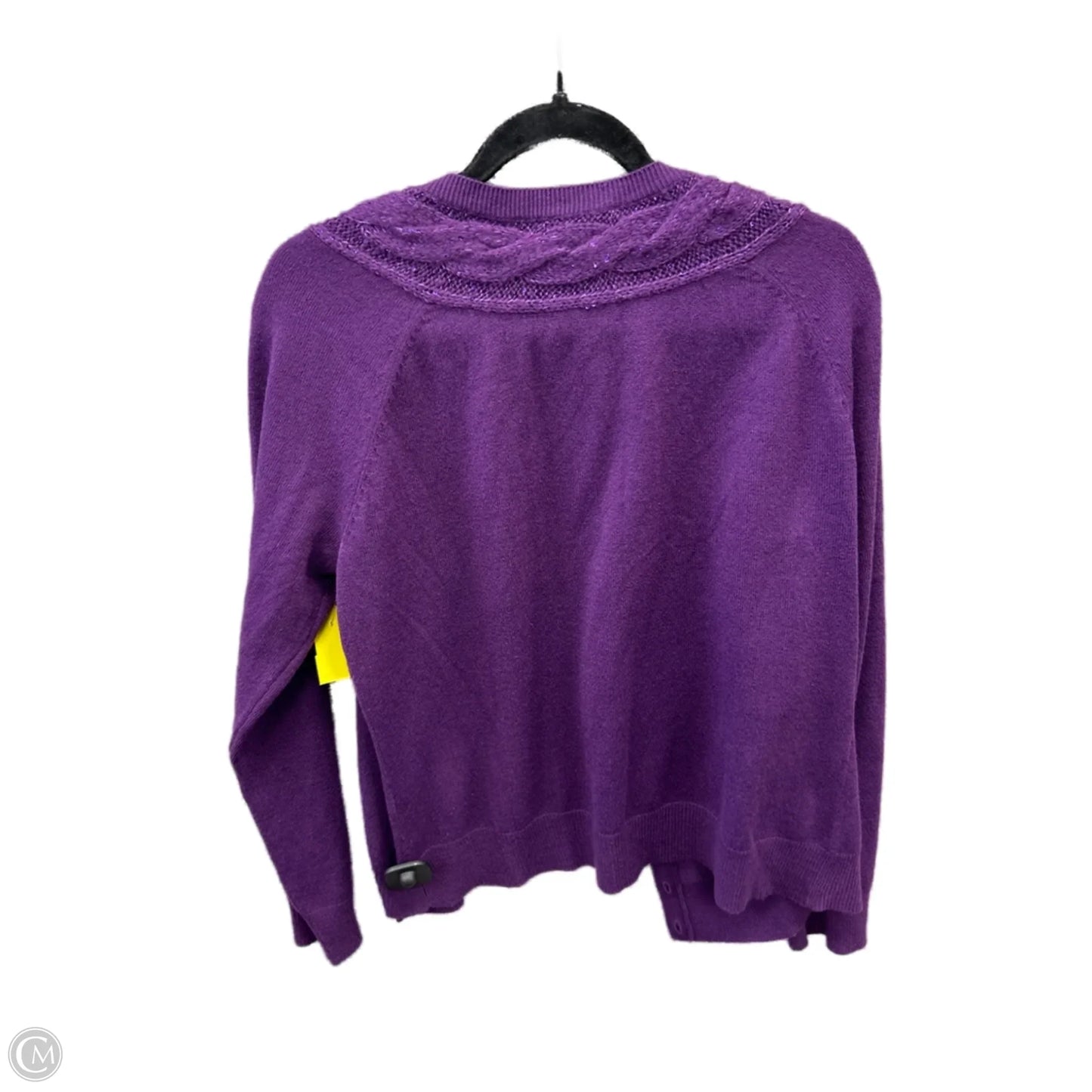 Sweater Cardigan By New York And Co In Purple, Size: Xl