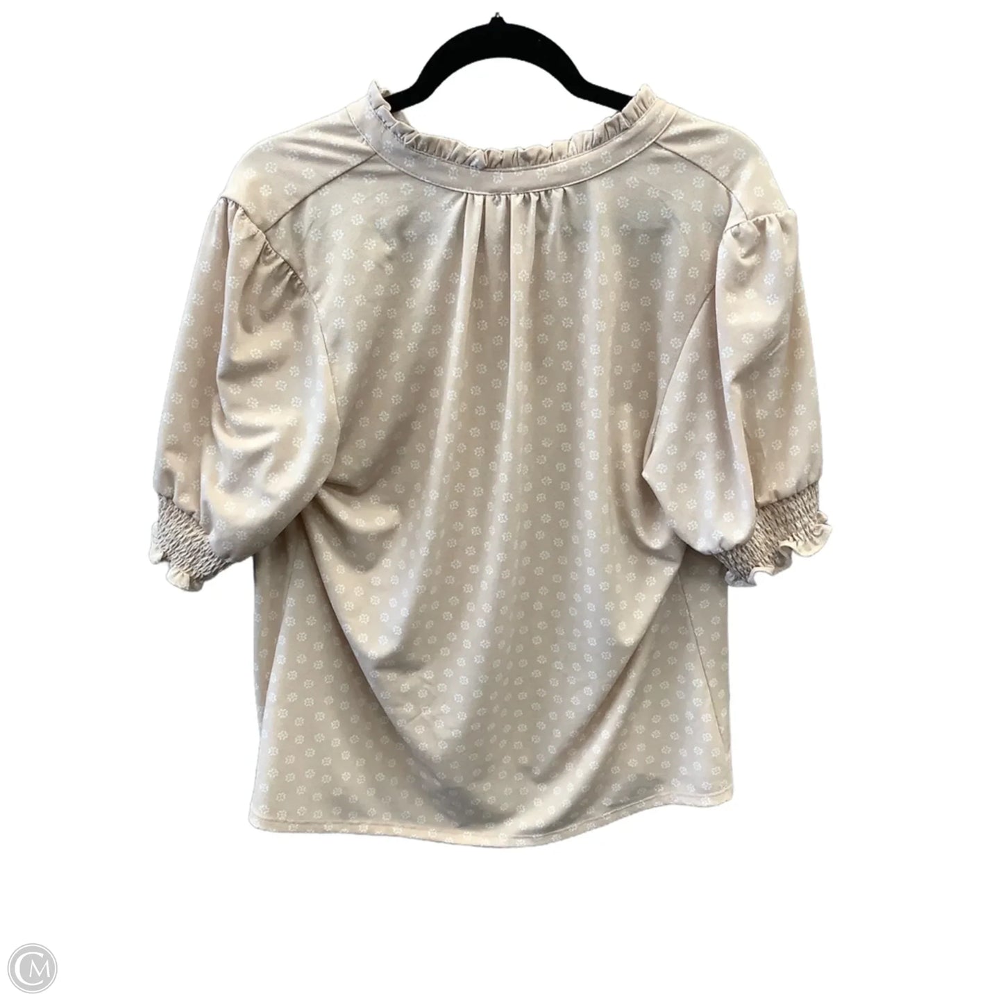 Top Short Sleeve By Adrianna Papell In Peach, Size: Xl