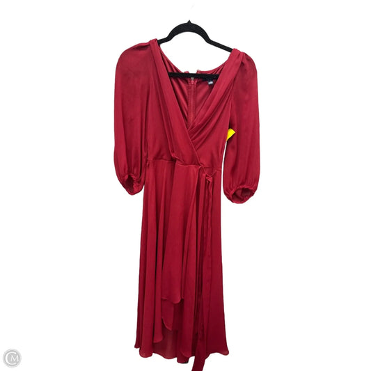 Dress Party Midi By Chaps In Red, Size: S