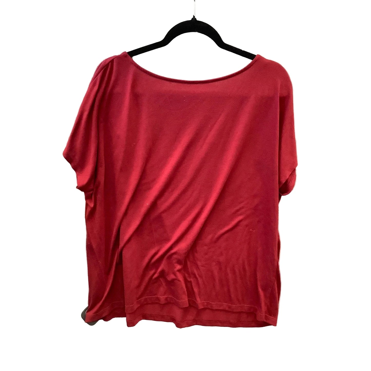 Top Short Sleeve By Apt 9 In Red, Size: Xxl