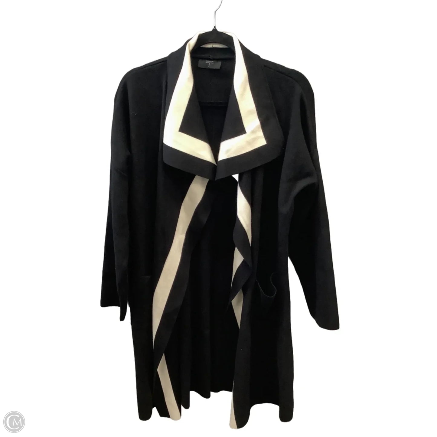 Sweater Cardigan By Tahari In Black, Size: L