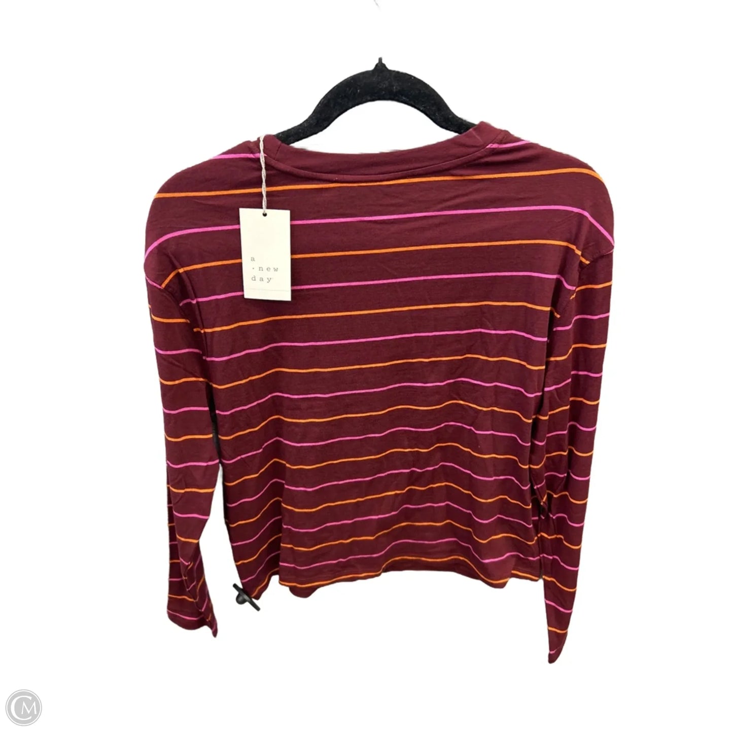 Top Long Sleeve By A New Day In Maroon, Size: S