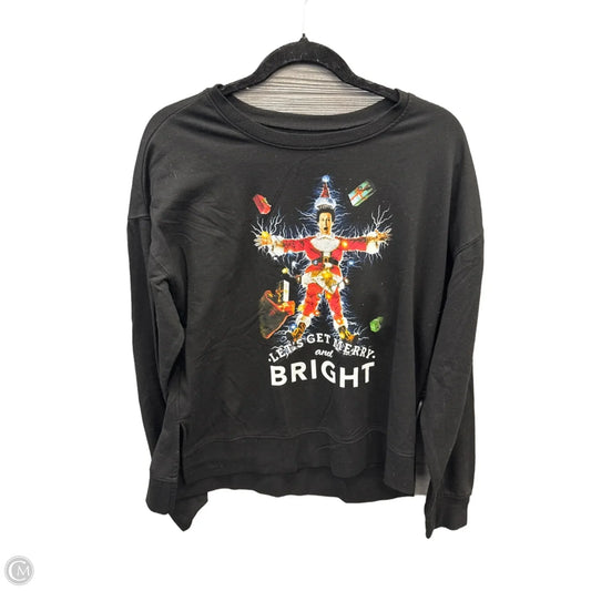 Sweatshirt Crewneck By Clothes Mentor In Black, Size: Xl